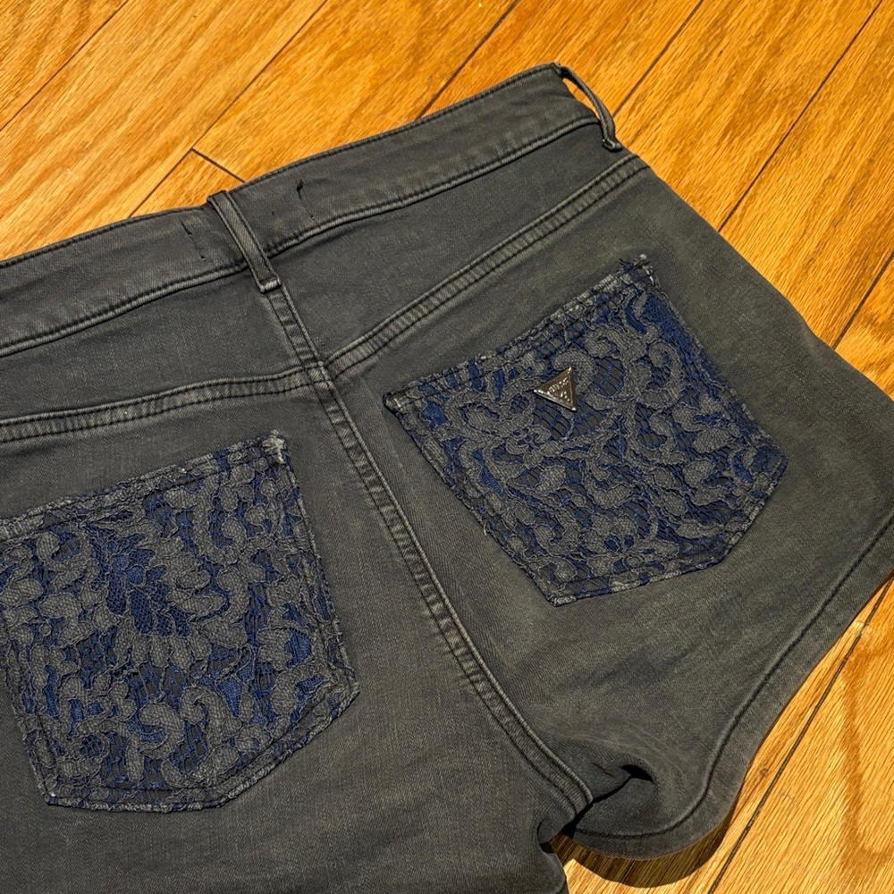GUESS Dark Blue and Black Lace set bustier and short - Picture 8 of 16
